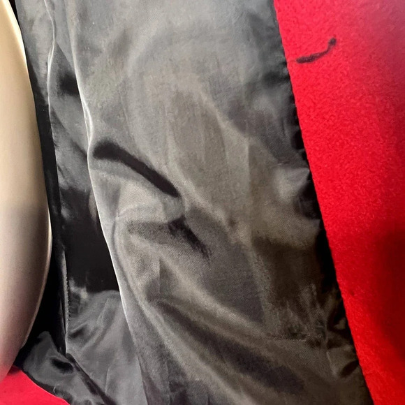 International Scene‎ Vintage Red Wool Double Breasted Coat Size 7/8 - Picture 11 of 14